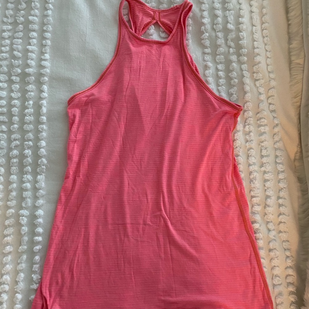 Lululemon pink open back tank top